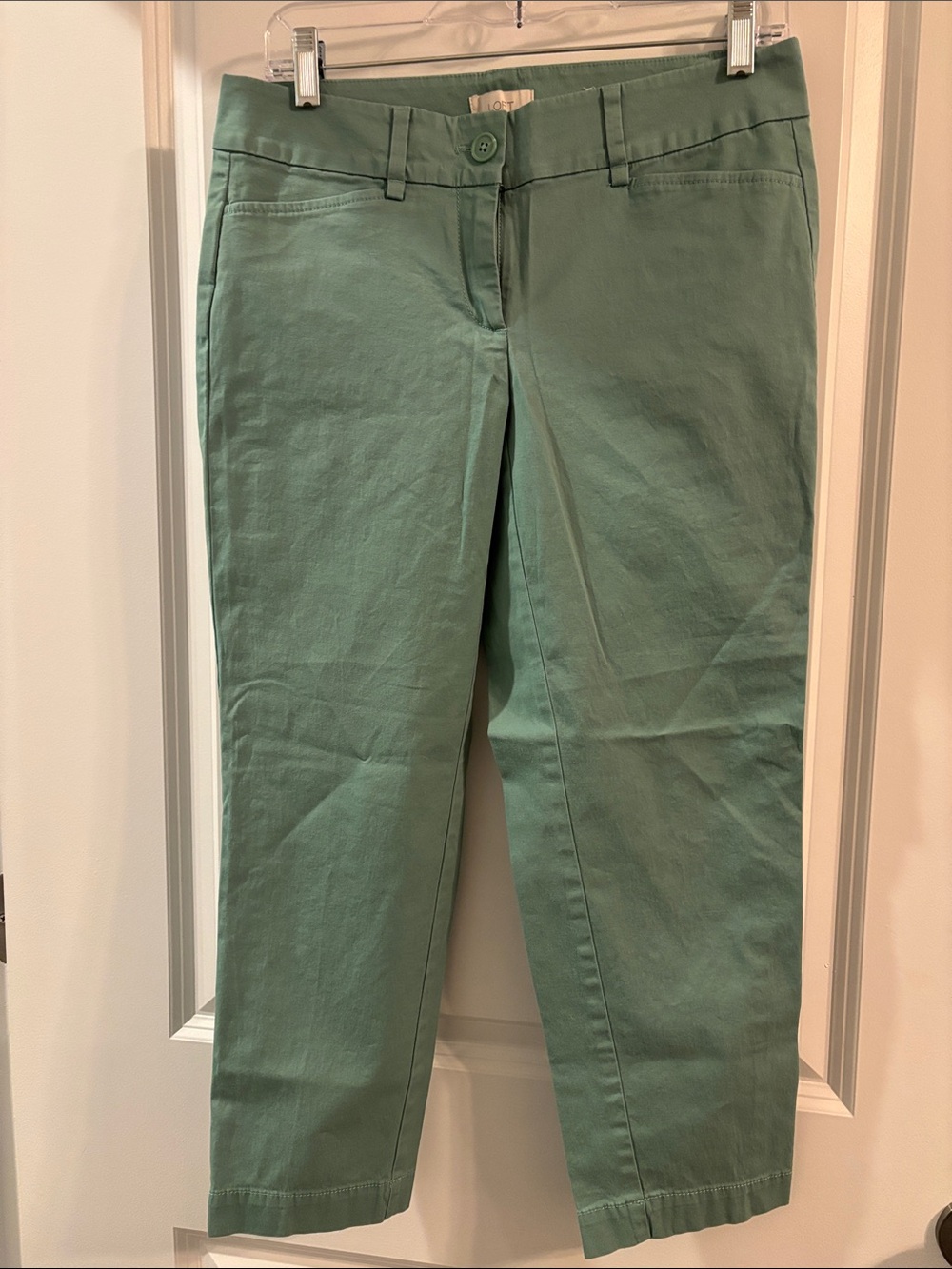 LOFT Mint Green Cropped Ankle Pants
